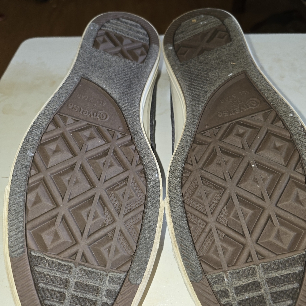 Convers Stylish Gray Canvas Sneakersmens Size 9.5 Great Shoe!! - Picture 9 of 12